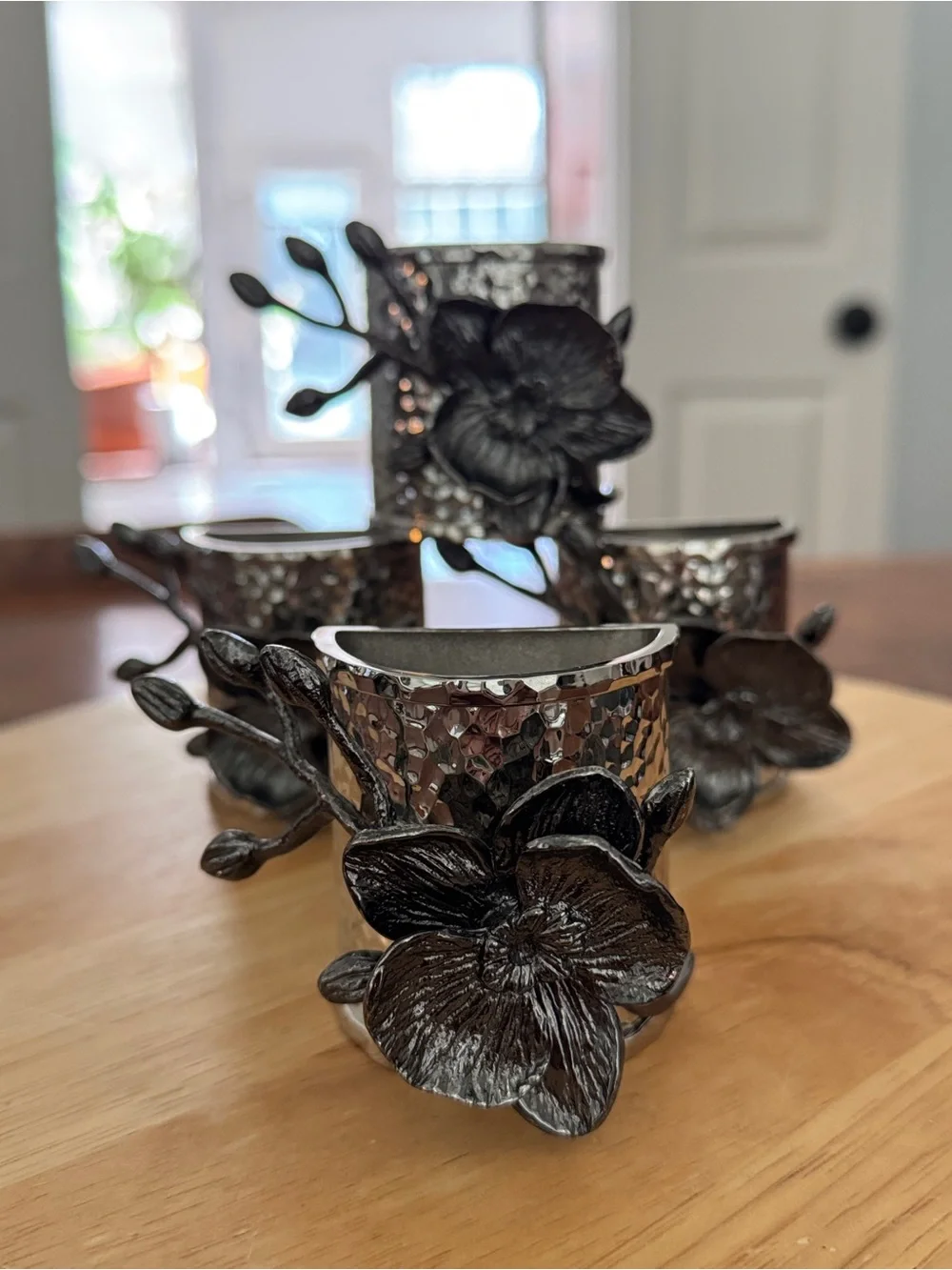 Michael Aram Black Orchid Napkin Ring Set Set of 4
